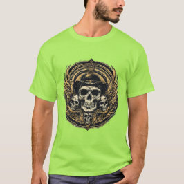 Camiseta Diseño de cráneo intrincado