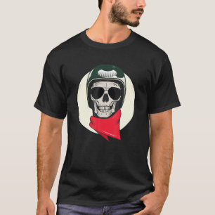 Camiseta Diseño de cráneo para motociclistas