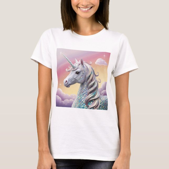 Camiseta Diseño de creatura fantástica - Dragones y Unicorn (Anverso)
