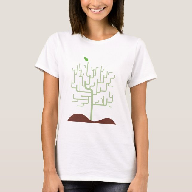 Camiseta Diseño de crecimiento de metamorfosis simbólica (Anverso)