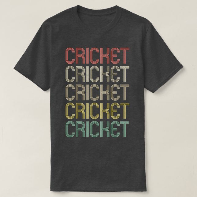 Camiseta Diseño de Cricket con estilo retro (Diseño del anverso)