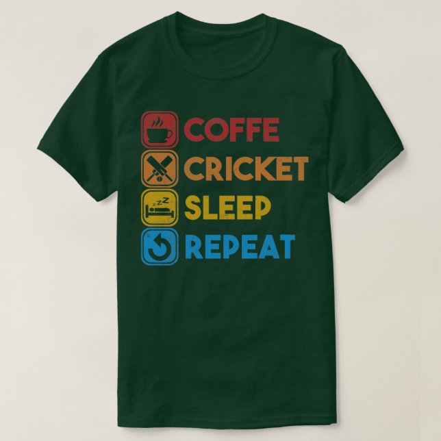 Camiseta Diseño de cricket de moda para jugar al cricket re (Diseño del anverso)
