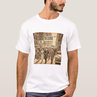 Camiseta Diseño de criptografía de Bitcoin de estilo vintag