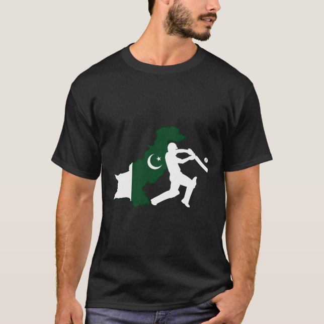 Camiseta Diseño de críquet paquistaní Equipo de críquet T-S (Anverso)