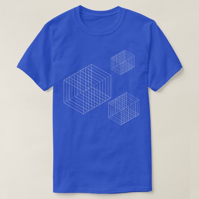 Camiseta diseño de cuadrados geométricos (Diseño del anverso)