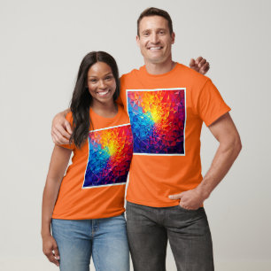 Camiseta Diseño de cuadrícula digital de caos prismático