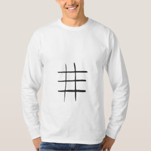 Camiseta Diseño de Cuadrícula Moderna Manga Larga para Como