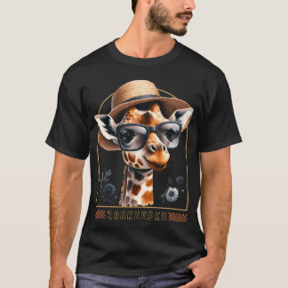 Camiseta Diseño de cuidador de jirafas en safari zoo