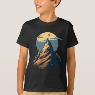 Camiseta Diseño de Cumbre de Montañista - Arte de Escalada 