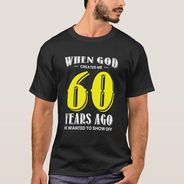 Camiseta Diseño de cumpleaños 60 u2013 1963 cuando Dios cre (Anverso)