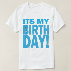 Camiseta Diseño de cumpleaños atrevido en azul