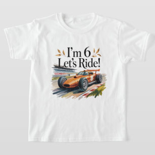 Camiseta Diseño de Cumpleaños de Auto de Carreras Genial pa
