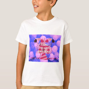 Camiseta Diseño de cumpleaños festivo: hoy es mi cumpleaños