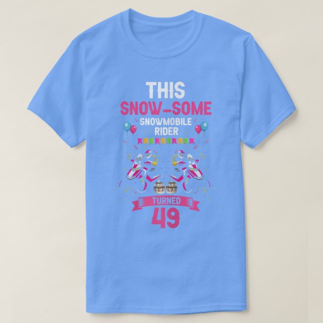 Camiseta Diseño de cumpleaños para Snowmobile femenino en S (Diseño del anverso)