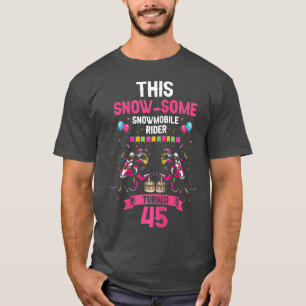 Camiseta Diseño de cumpleaños para Snowmobile femenino en S