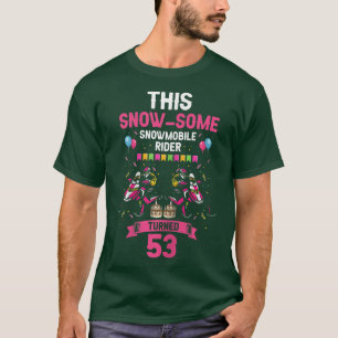 Camiseta Diseño de cumpleaños para Snowmobile femenino en S