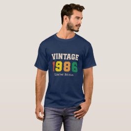 Camiseta Diseño de cumpleaños retro de edición limitada vin