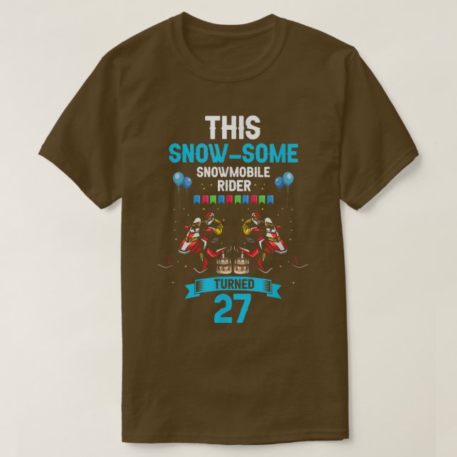 Camiseta Diseño de cumpleaños Skimobile para Snowmobile Win (Diseño del anverso)