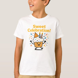 Camiseta Diseño de Cupcake de Chocolate Lindo Celebración D