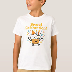 Camiseta Diseño de Cupcake de Chocolate Lindo Celebración D