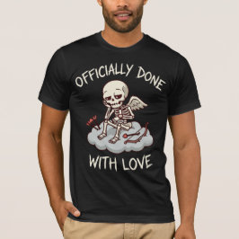 Camiseta Diseño de Cupido Esqueleto Oficialmente Hecho Con 