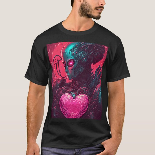 Camiseta Diseño de "Cyber Valentine" para cibernetica (Anverso)