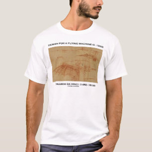 Camiseta Diseño de da Vinci para una máquina de vuelo
