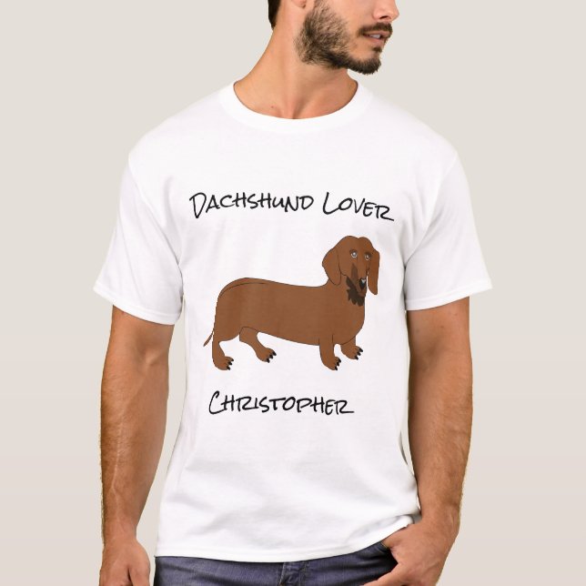 Camiseta Diseño de Dachshund (Anverso)