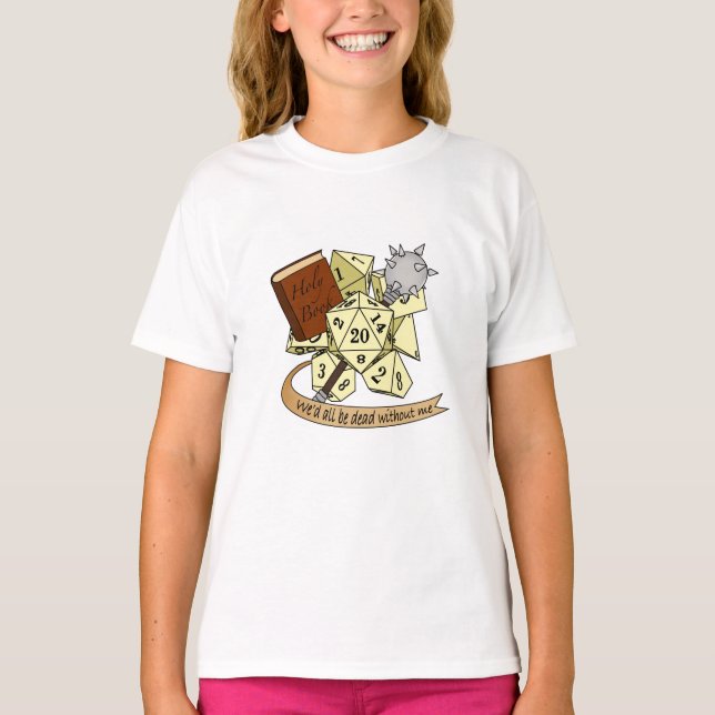 Camiseta Diseño de dados de clérigo (Anverso)