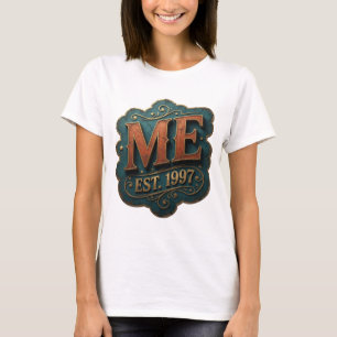 Camiseta Diseño de declaración Artistic Gold ME EST 1997
