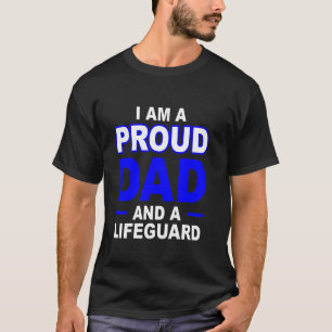 Camiseta Diseño de declaración audaz de salvavidas de papá