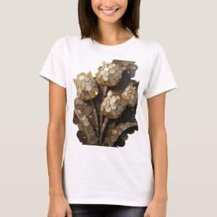 Camiseta Diseño de declaración de arte abstracto de oro con