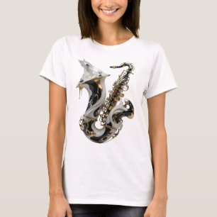 Camiseta Diseño de declaración de arte abstracto de oro ele