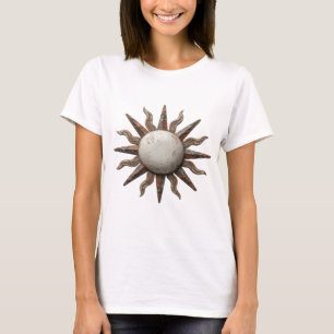 Camiseta Diseño de declaración de arte abstracto de plata c