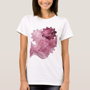 Camiseta Diseño de declaración de ARTE ABSTRACTO plateado q