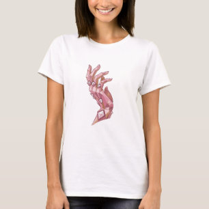 Camiseta Diseño de declaración de arte abstracto plateado q