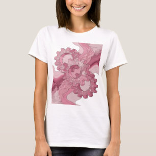 Camiseta Diseño de declaración de arte abstracto rosa atrev