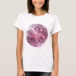 Camiseta Diseño de Declaración de Bola de Estrella Rosa Chi