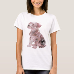 Camiseta Diseño de declaración de cachorro GLASSY de plata 