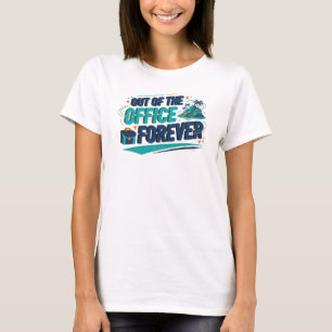 Camiseta Diseño de Declaración de FUERA DE LA OFICINA en Az
