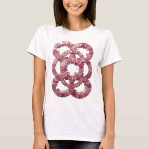 Camiseta Diseño de declaración de lentejuelas rosadas plate