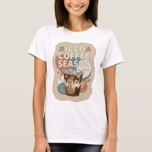 Camiseta Diseño de declaración de temporada de café con hie