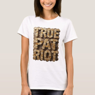 Camiseta Diseño de Declaración de VERDADERO PATRIOTA Ingeni