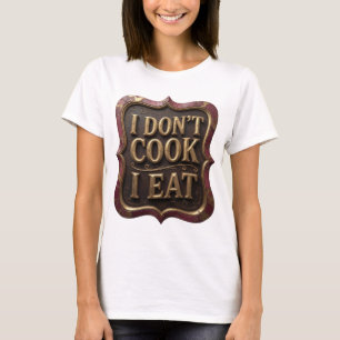 Camiseta Diseño de declaración Dynamic Gold NO COCINO YO CO