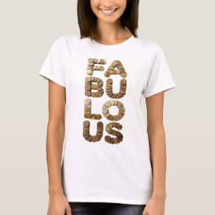 Camiseta Diseño de declaración FABULOSO de oro limpio