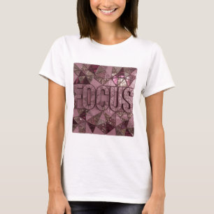 Camiseta Diseño de Declaración FOCUS Rosa Impactante