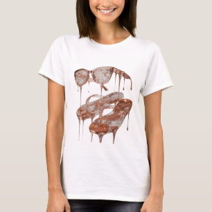 Camiseta Diseño de declaración GLAMOUR ROSE DE PLATA impact