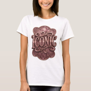 Camiseta Diseño de declaración ICONIC Rosa Atractivo