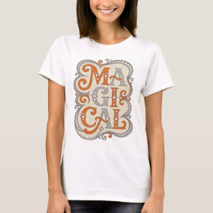 Camiseta Diseño de declaración mágica naranja atrevido