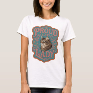 Camiseta Diseño de Declaración PROPIA DAMA GATO Rosa de Mod
